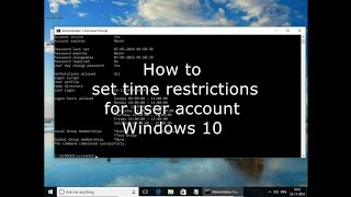 How to set time restrictions for user account Windows 10 [upl. by Kyd668]