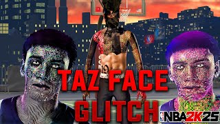 TAZ FACE  TATTOO GLITCH FACE TUTORIAL NBA2K25  CHEESY FACE CREATION  COMP FACE CREATION 2K25 [upl. by Iborian]