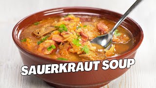 Homemade SAUERKRAUT SOUP – KAPUSTNICA  Traditional Slovak Soup Kraut Soup Recipe by Always Yummy [upl. by Megen813]