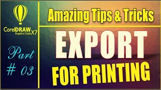 Coreldraw x7 Amazing Tips amp tricks  How To Export File For Printing  Pena flex  brochure [upl. by Doscher439]