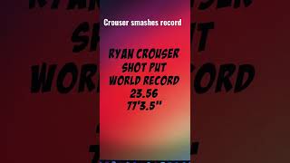 Crouser Shot Put World Record 2356 77’35” [upl. by Analat]