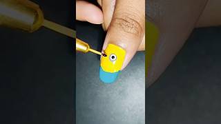 Minion nail art 💅 [upl. by Brotherson918]