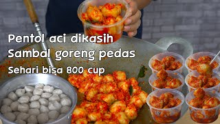 Bakso pentol aci sambal goreng extra pedas extra nikmat [upl. by Eillor]