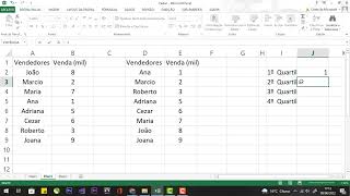 Quartil  Calculado usando software Excel [upl. by Albertina]