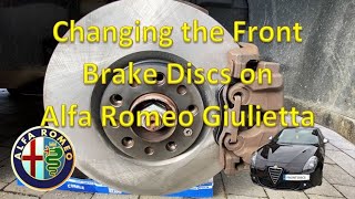 Alfa Romeo Giulietta Front Brake Disc Changing [upl. by Accem]