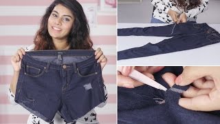 DIY How To Properly Cut Your Jeans Into Shorts [upl. by Einyaj]