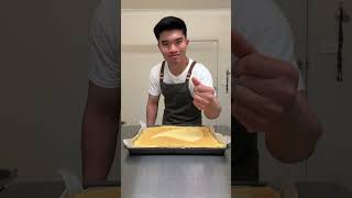 Vanilla sponge cake sandwich 🥪 with lemon cream cheese filling foodie viralvideo desset baking [upl. by Persian910]