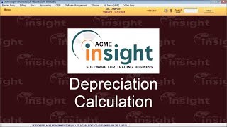 Depreciation Calculation In Acme Insight Software Hindi [upl. by Nivlek144]