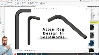 Solidworks Tutorial  M10 Allen Key Design In Solidworks solidworks  autocad  allenkey [upl. by Akenahs897]