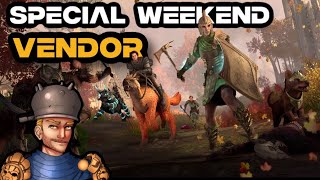 ESO Special Weekend Vendor Great Trifecta Set Amazing Furniture and More [upl. by Peednam]