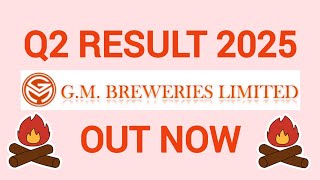 G M Breweries Limited Q2 Result 2025 [upl. by Hawthorn320]