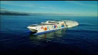 Incat Giant High Speed catamaran Ferry  Natchan Rera of Higashi Nihon Ferry [upl. by Myrah]