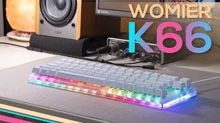 Acrylic RGB Mechanical Keyboard  Womier K66 Review [upl. by Akisey]