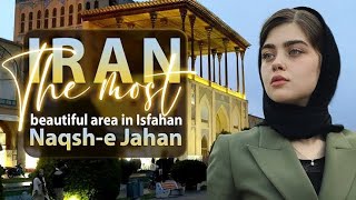 The Most Beautiful area in Isfahan City of Iran in Naqsh e jahan square walking vlog 🇮🇷 [upl. by Asilehc]