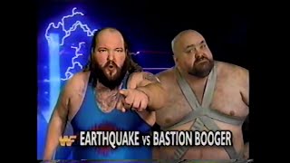 Earthquake vs Bastion Booger Wrestling Challenge Feb 20th 1994 [upl. by Mosera]