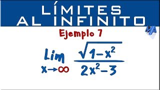 Limites al infinito  Ejemplo 7 [upl. by Edris]