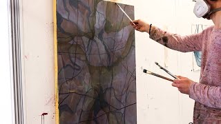 Abstract Oil painting Timelapse  MuscleMan [upl. by Rosemare3]