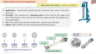 Size reduction Homogenization equipments Part22 [upl. by Meekar867]