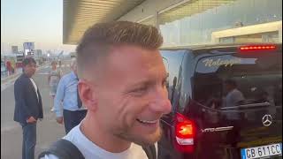 “SARÒ SEMPRE TIFOSO DELLA LAZIO”  CIRO IMMOBILE parte per la TURCHIA  Intervista a Fiumicino [upl. by Lamak]