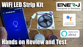 SMART WiFi RGB LED Strip Kit by ENERJ works with Alexa  Google Hands on Review and Test [upl. by Mauer308]