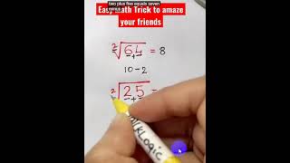 Easy Math trick  Easy Squireroot Calculation [upl. by Ordnael76]