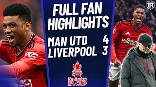 AMAD WINS IT MAN UNITED COMEBACK Manchester United 43 Liverpool FA Cup Highlights [upl. by Atneciv]