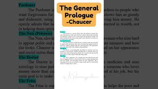 The General PrologueChaucer PardonerThe NunThe DoctorThe Friar Instant Essay for Exam Success [upl. by Aivyls]