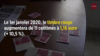 La Poste  le prix des timbres rouges et verts va augmenter de 10  en 2020 [upl. by Farand]