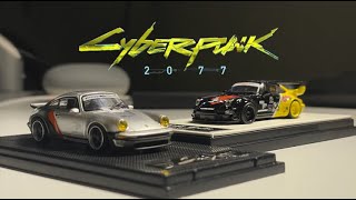 重溫Cyberpunk 2077的經典 銀手強尼164 Porsche 911車模評比 [upl. by Birkner]