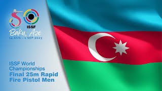 25m Rapid Fire Pistol Men Final 2023 Baku AZE  ISSF World Championship [upl. by Mailli]