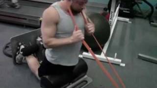 Home Glute Ham Raise banded GHRs and Cruncheswmv [upl. by Sirahs182]