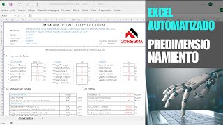 Excel automatizado para predimensionamiento de elementos estructurales [upl. by Atnamas]