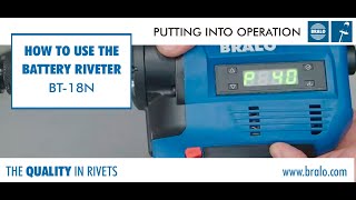 How to use the BT18N cordless riveter for rivet nuts – startup [upl. by Lupee]