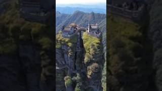 Aerial view of Fanjing Shan in Guizhou China aerialview fanjingshan [upl. by Annuahs631]