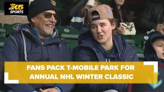 Over 47000 fans gather at TMobile Park for annual NHL Winter Classic in Seattle [upl. by Iden]