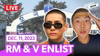 FULL VERENG SUB 💜BTS💜 RM amp V enlist in S Korean Army [upl. by Pomeroy]