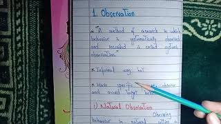 Observation Method  1st Type of Research Methods  Psychology  Vid13 [upl. by Becki846]