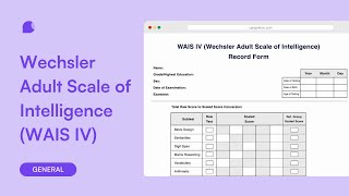 Wechsler Adult Scale of Intelligence WAIS IV [upl. by Gnoix710]