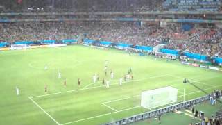 USA vs Portugal Jermaine Jones Equalizer Goal and crowd reaction [upl. by Smeaj]