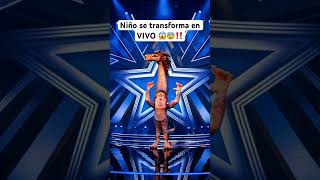 Niño se transforma en vivo 😨😱‼️ americasgottalent gottalent talento audiciones longervideos [upl. by Oisangi837]