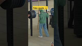 Fake squats challenge 😱 explore gym trending [upl. by Ococ]