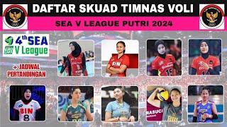 DAFTAR SKUAD TIMNAS VOLI PUTRI INDONESIA UNTUK SEA V LEAGUE 2024 PUTRI [upl. by Risa]