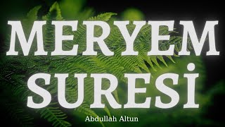 Meryem Suresi Tamamı  Abdullah Altun  Surah Maryam [upl. by Eilah]