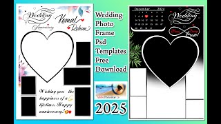 wedding photo frame  photo frame template  anniversary frame  photo frame [upl. by Senaj]