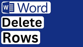 How to Delete Rows in Word  Easy to Follow [upl. by Vitoria]