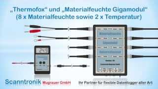 Datenlogger  Thermofox Universal Materialfeuchte Gigamodul und Elektroden [upl. by Annabel]