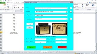 Salvar Produto com Código de Barras  Controle de Estoque com Excel  Aula 96 [upl. by Allen]