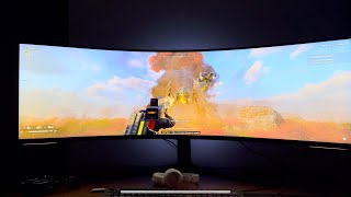 Helldivers 2 on the 57quot Samsung Odyssey Neo G9 G95NC amp RTX 4090 329 7680 × 2160 HDR [upl. by Nyrmac540]