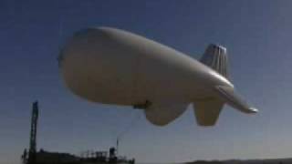 Raytheon JLENS aerostat first flight [upl. by Scot]