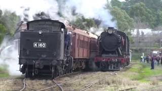 Australian Steam Trains  R707 amp R761 Melbourne to Bendigo June 2009 [upl. by Aramoiz]